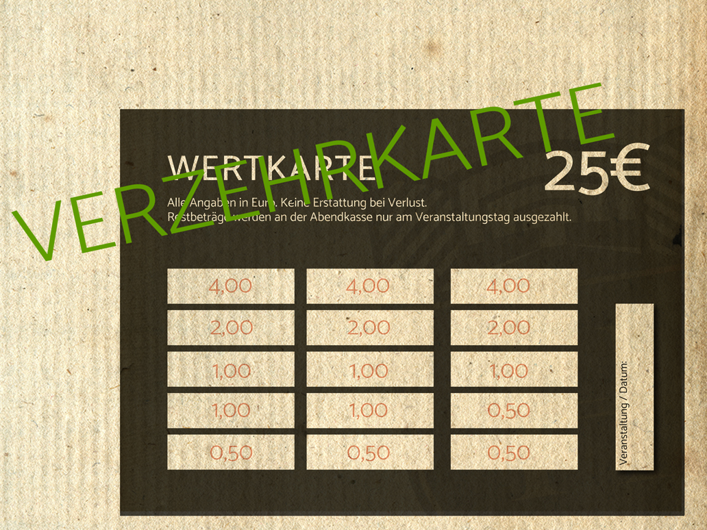 Verzehrkarte 25€ 