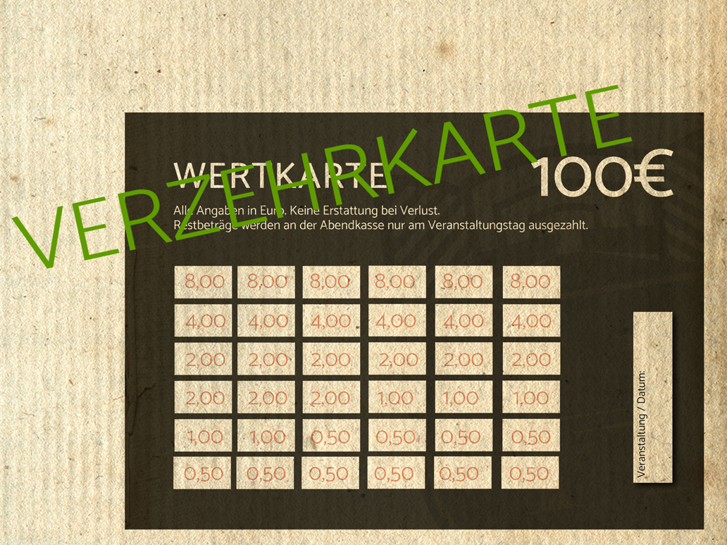 Verzehrkarte 100 €